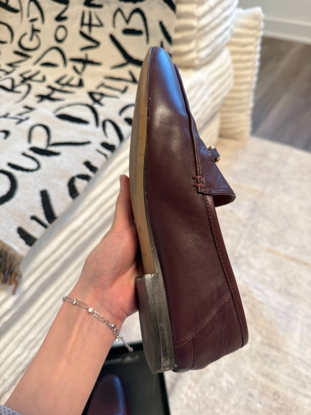 COACH Haley leather loafers | Wine burgundy | Size 7 - Picture 8 of 14